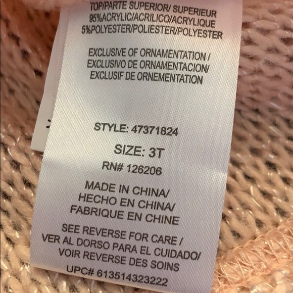 Pippa & Julie 3T Pink Sweater - Picture 7 of 7